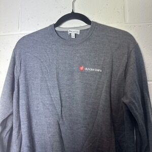 Peter Millar Crewneck Sweater Men's Large‎ Gray Merino Wool Blend